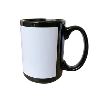 Керамична магическа чаша с бял декал